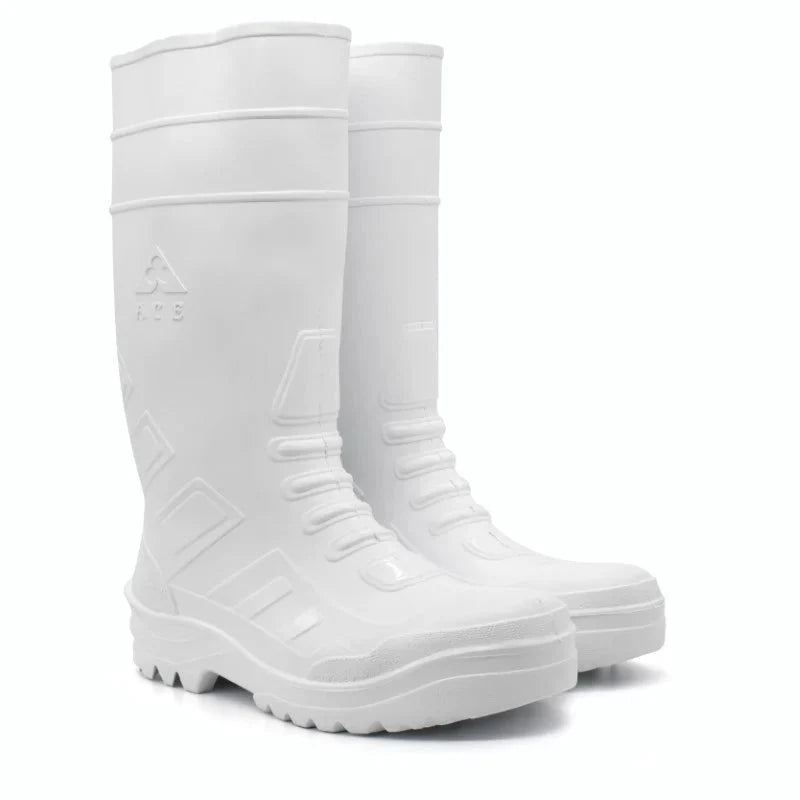 Ace Tsavo Gumboots - White (No Steel Toe) - ACE Safety Shoes